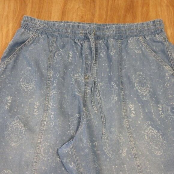 KNOX ROSE High Rise Paisley Drawstring Jogger Size XXL Lightweight 100% Lyocell - Picture 2 of 12
